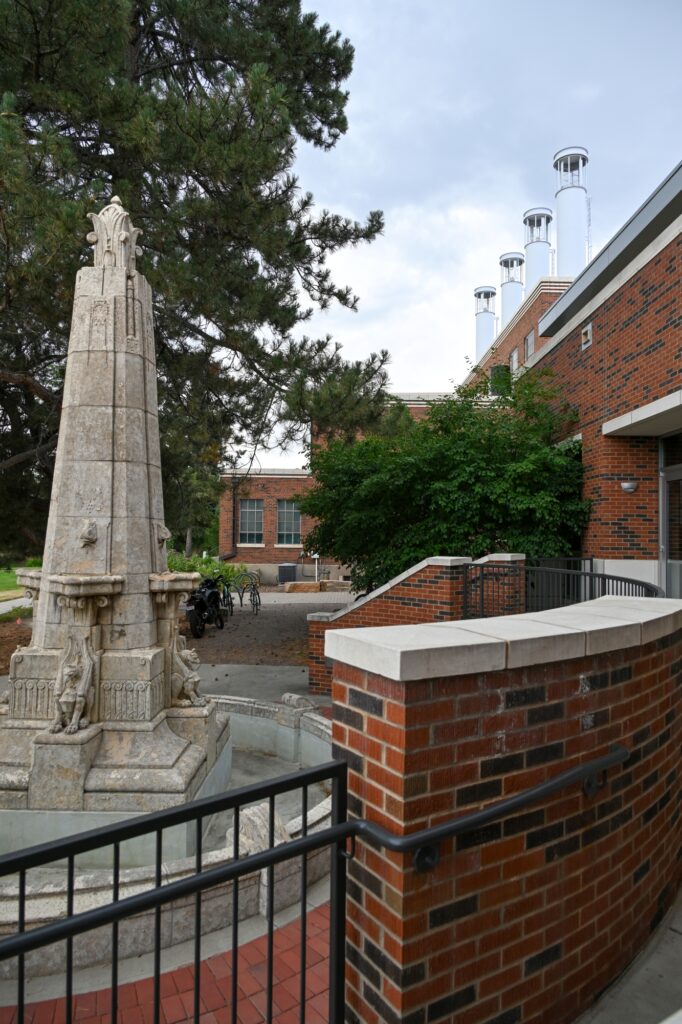 The fountain on the Powerhouse grounds