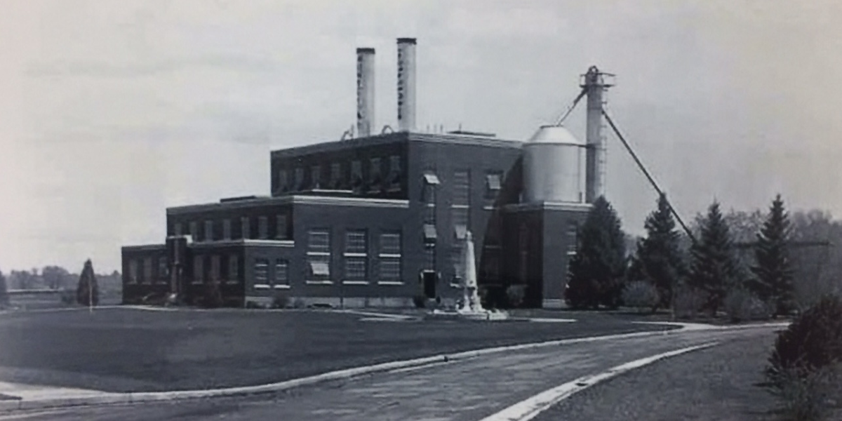 A historic photo of the Powerhouse when it was still the coal plant.