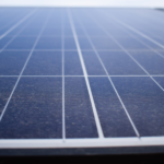 A close up of a solar panel