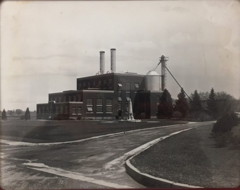 A historic photo of the original Fort Collins Municipal Power Plant.