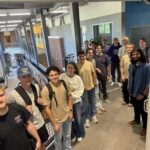 A group of students on a safety tour of the Powerhouse