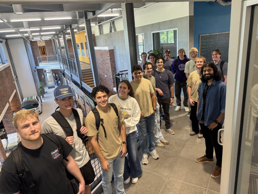 A group of students on a safety tour of the Powerhouse