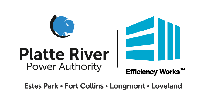 PRPA and Efficiency works logos with cities: EStes Park, Fort Collins, Longmont, and Loveland