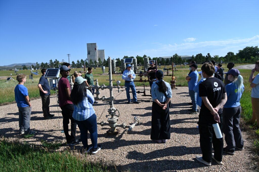 A group of students touring the METEC facility.